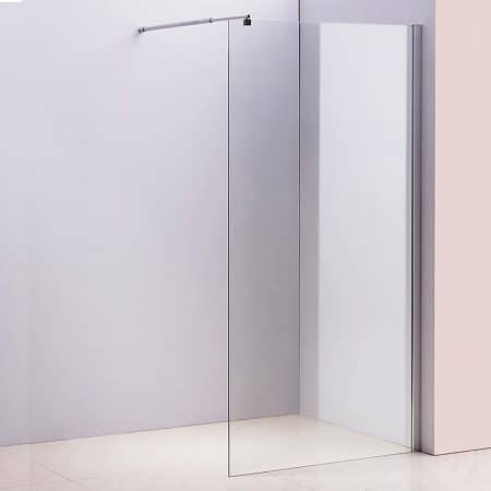 1200 x 2100mm Frameless 10mm Safety Glass Shower Screen - Image 2