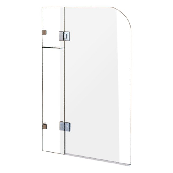 900 x 1450mm Frameless Bath Panel 10mm Glass Shower Screen By Della Francesca