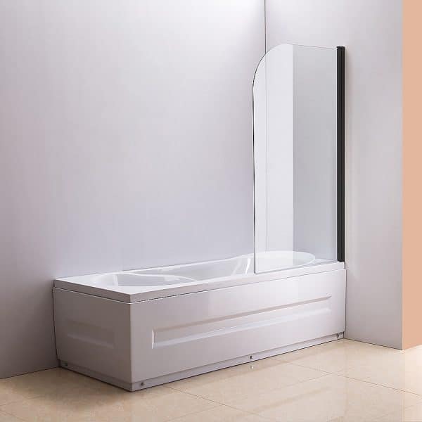 180 Degree Pivot Door 6mm Safety Glass Bath Shower Screen 900x1400mm By Della Francesca - Image 2