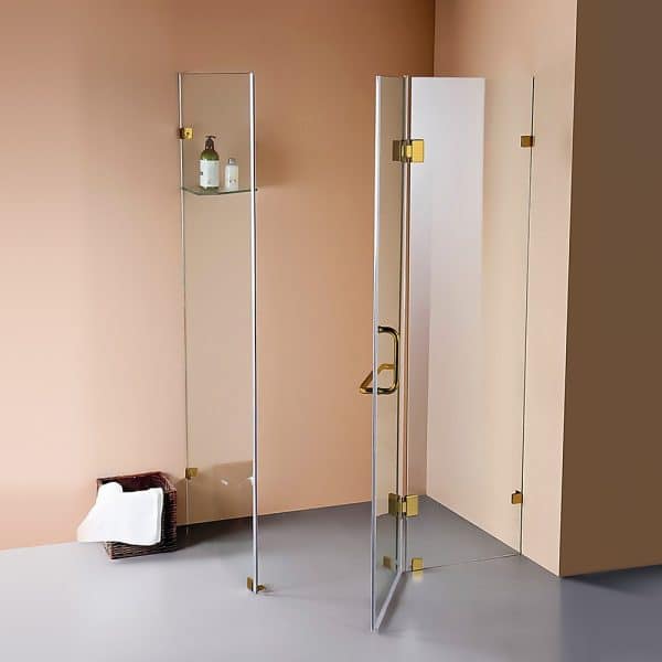 1200 x 900mm Frameless 10mm Glass Shower Screen By Della Francesca - Image 2