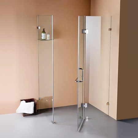 1000 x 900mm Frameless 10mm Glass Shower Screen By Della Francesca - Image 2