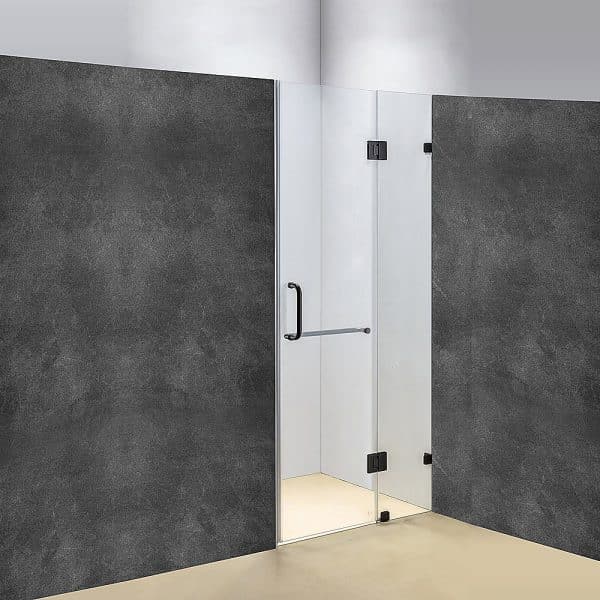 100 x 200cm Wall to Wall Frameless Shower Screen 10mm Glass By Della Francesca - Image 2