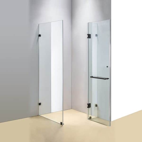 1000 x 800mm Frameless 10mm Glass Shower Screen By Della Francesca - Image 2