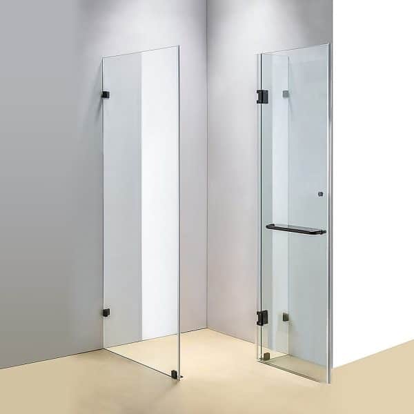 1100 x 800mm Frameless 10mm Glass Shower Screen By Della Francesca - Image 2