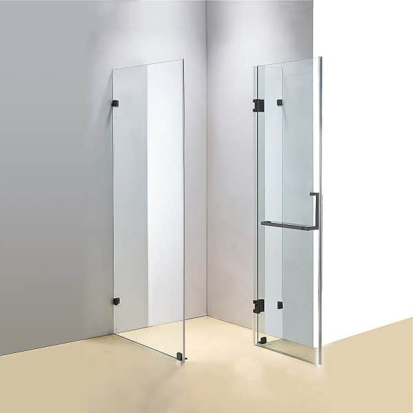 1000 x 900mm Frameless 10mm Glass Shower Screen By Della Francesca - Image 2