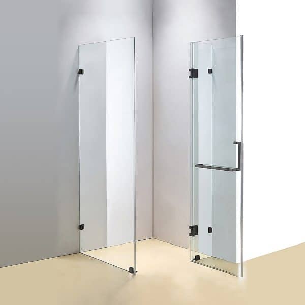 1100 x 800mm Frameless 10mm Glass Shower Screen By Della Francesca - Image 2