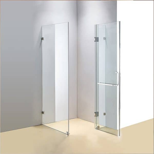 900 x 800mm Frameless 10mm Glass Shower Screen By Della Francesca - Image 2