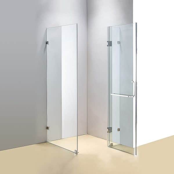 1000 x 900mm Frameless 10mm Glass Shower Screen By Della Francesca - Image 2