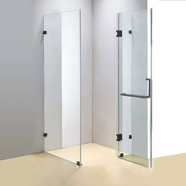 1200 x 1000mm Frameless 10mm Glass Shower Screen By Della Francesca - Image 2