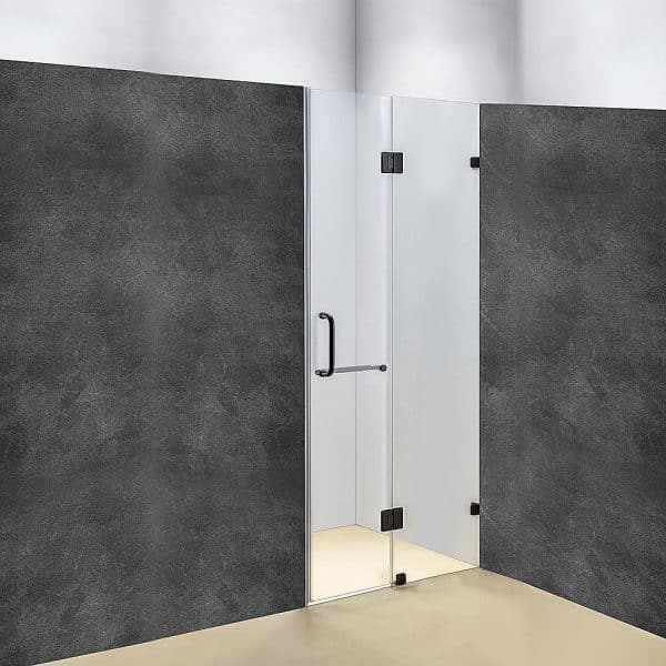 120 x 200cm Wall to Wall Frameless Shower Screen 10mm Glass By Della Francesca - Image 2