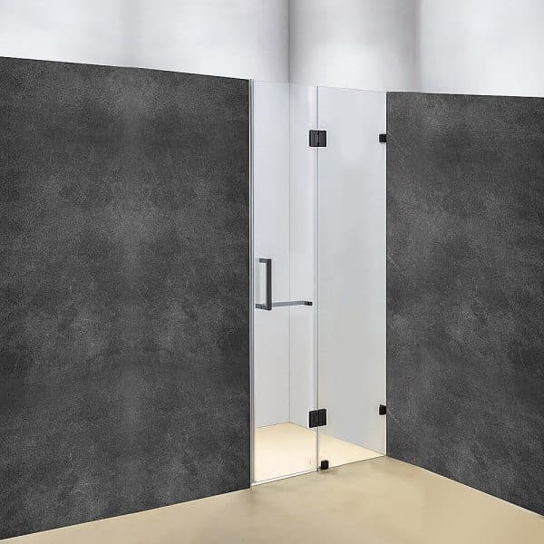 120 x 200cm Wall to Wall Frameless Shower Screen 10mm Glass By Della Francesca - Image 2