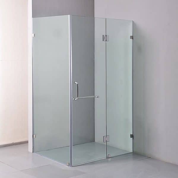 1200 x 1000mm Frameless 10mm Glass Shower Screen By Della Francesca - Image 2