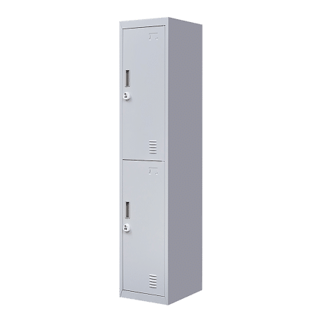 2-Door Vertical Locker for Office Gym Shed School Home Storage
