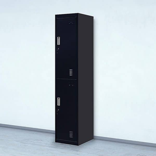 2-Door Vertical Locker for Office Gym Shed School Home Storage - Image 2