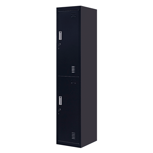 2-Door Vertical Locker for Office Gym Shed School Home Storage