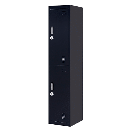 2-Door Vertical Locker for Office Gym Shed School Home Storage