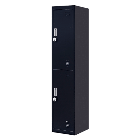 2-Door Vertical Locker for Office Gym Shed School Home Storage