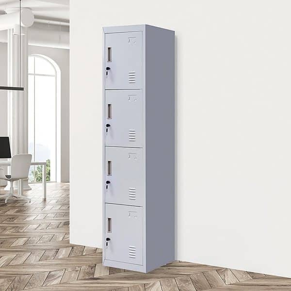 4-Door Vertical Locker for Office Gym Shed School Home Storage - Image 2