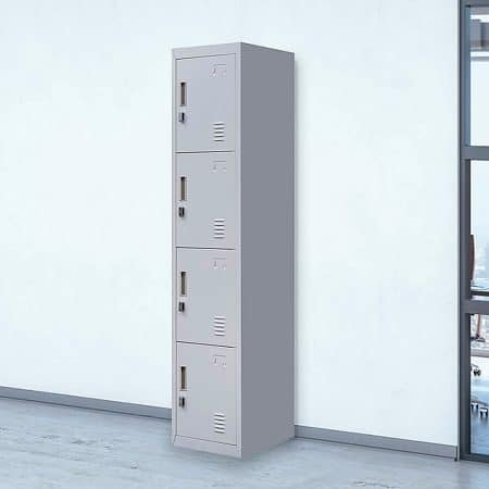 4-Door Vertical Locker for Office Gym Shed School Home Storage - Image 2