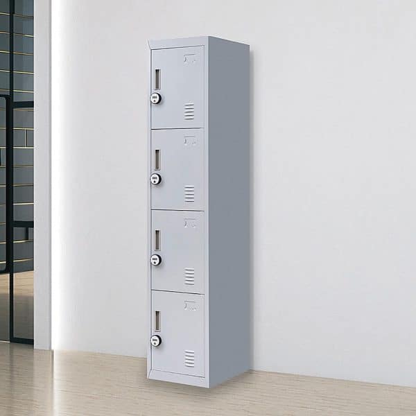 4-Door Vertical Locker for Office Gym Shed School Home Storage - Image 2
