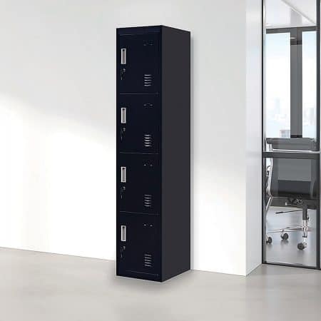 4-Door Vertical Locker for Office Gym Shed School Home Storage - Image 2