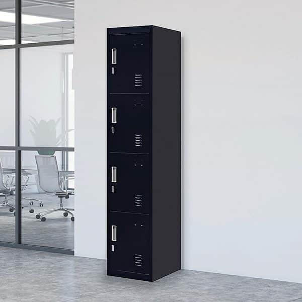 4-Door Vertical Locker for Office Gym Shed School Home Storage - Image 2