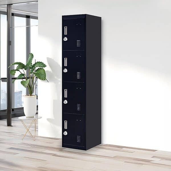 4-Door Vertical Locker for Office Gym Shed School Home Storage - Image 2