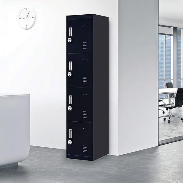 4-Door Vertical Locker for Office Gym Shed School Home Storage - Image 2