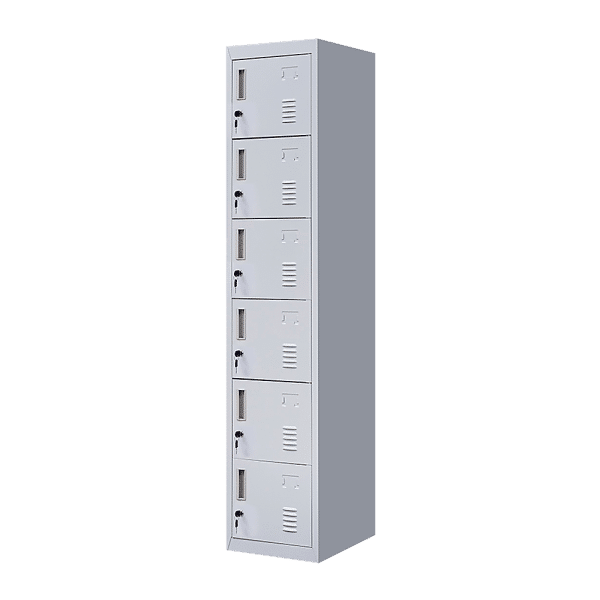 6-Door Locker for Office Gym Shed School Home Storage