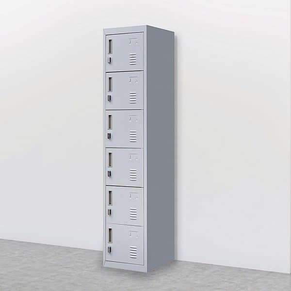 6-Door Locker for Office Gym Shed School Home Storage - Image 2