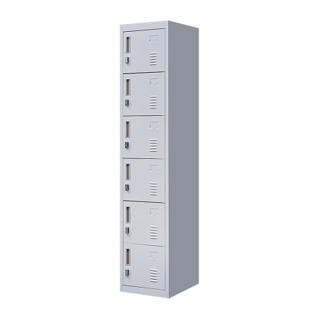 6-Door Locker for Office Gym Shed School Home Storage