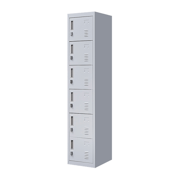 6-Door Locker for Office Gym Shed School Home Storage