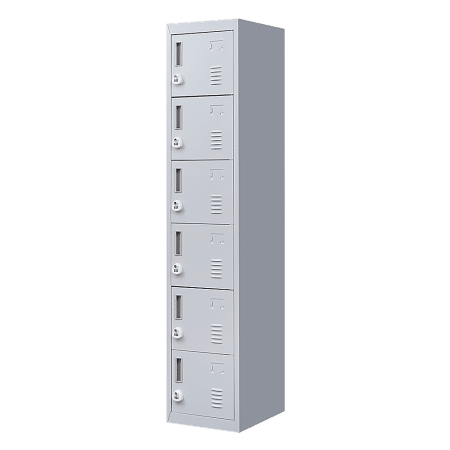 6-Door Locker for Office Gym Shed School Home Storage