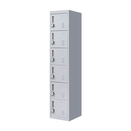 6-Door Locker for Office Gym Shed School Home Storage
