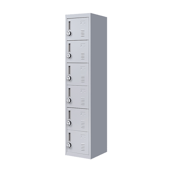 6-Door Locker for Office Gym Shed School Home Storage