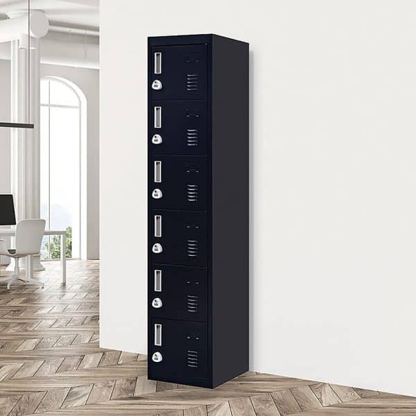 6-Door Locker for Office Gym Shed School Home Storage - Image 2