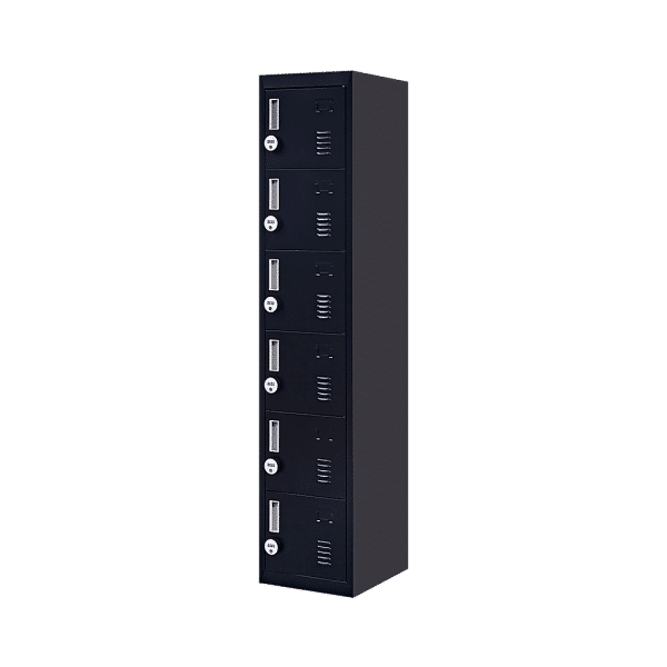 6-Door Locker for Office Gym Shed School Home Storage