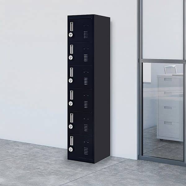 6-Door Locker for Office Gym Shed School Home Storage - Image 2