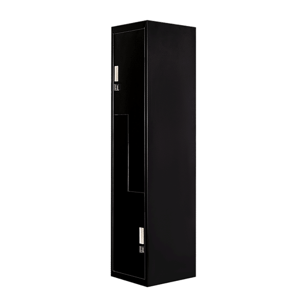 Black Two-Door L-shaped Office Gym Shed Storage Lockers