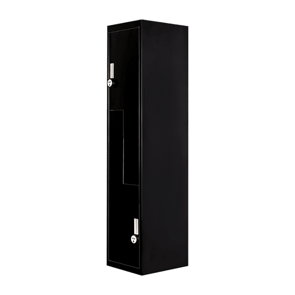Black Two-Door L-shaped Office Gym Shed Storage Lockers