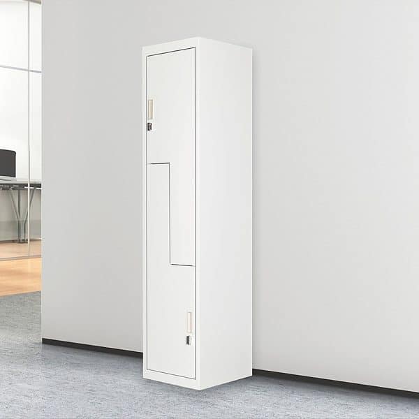 Grey Two-Door L-shaped Office Gym Shed Storage Lockers - Image 2