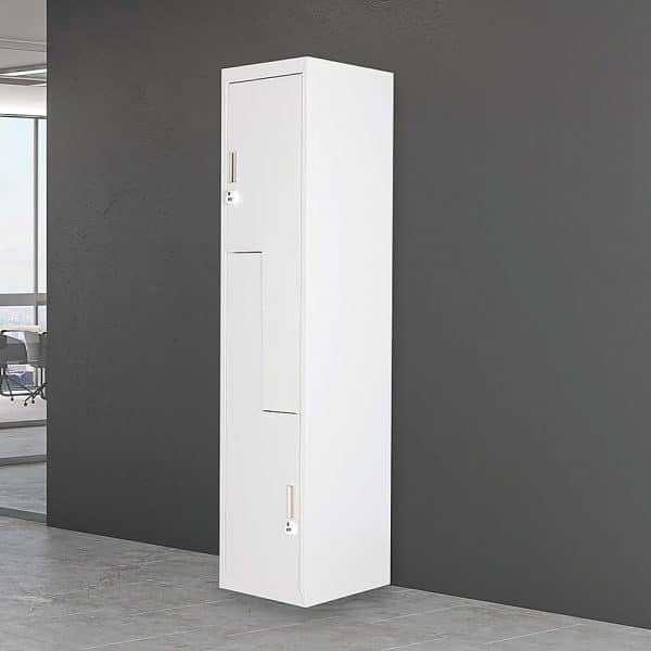 Grey Two-Door L-shaped Office Gym Shed Storage Lockers - Image 2