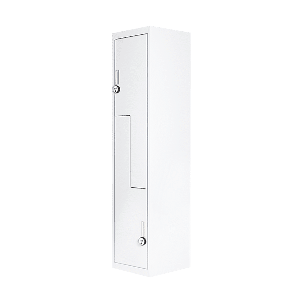 Grey Two-Door L-shaped Office Gym Shed Storage Lockers