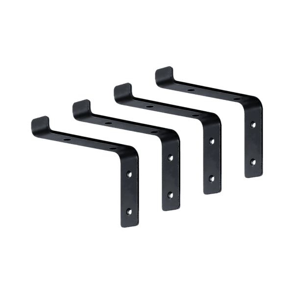 Floating Wall Shelf Brackets Heavy Duty Rustic Industrial 4-Pack