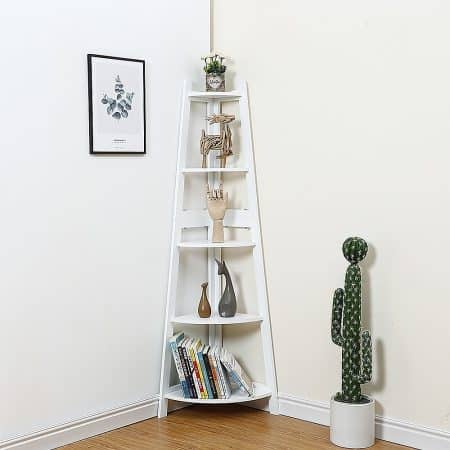Corner Ladder Shelf Bookcase Display Storage Unit - Image 2