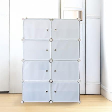 White Cube DIY Shoe Cabinet Rack Storage Portable Stackable Organiser Stand - Image 2