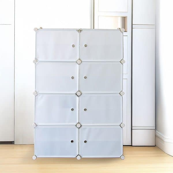 White Cube DIY Shoe Cabinet Rack Storage Portable Stackable Organiser Stand - Image 2