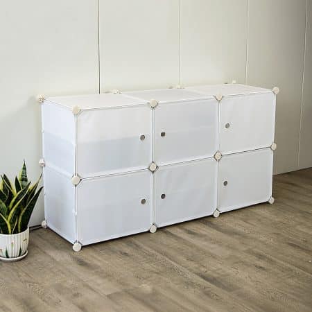 White Cube DIY Shoe Cabinet Rack Storage Portable Stackable Organiser Stand - Image 2