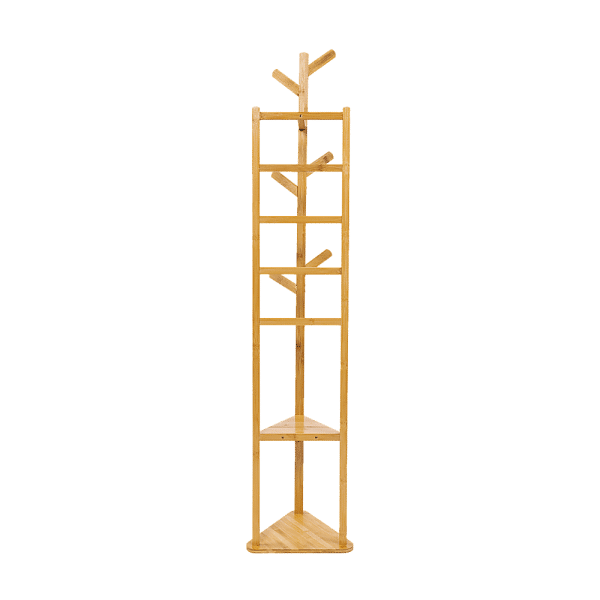 Clothes Coat Rack Garment Stand Shelf Wooden Tree Hanger Bag Hat Hook Holder
