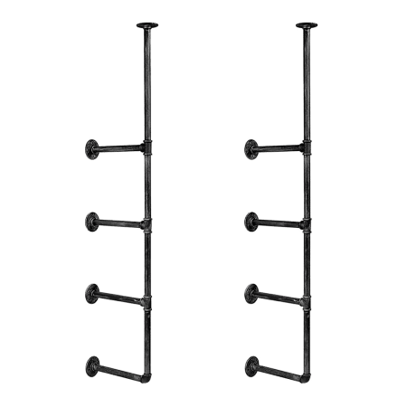 Wall Shelves Display Bookshelf Industrial DIY Pipe Shelf Rustic Brackets